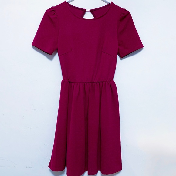 Forever 21 Dresses & Skirts - 2/$10 Forever 21 Dark Pink Skater Dress